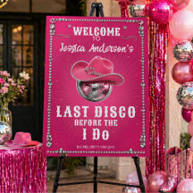 Rosa Disco-Kugel Junggesellinnenabschied Willkomme