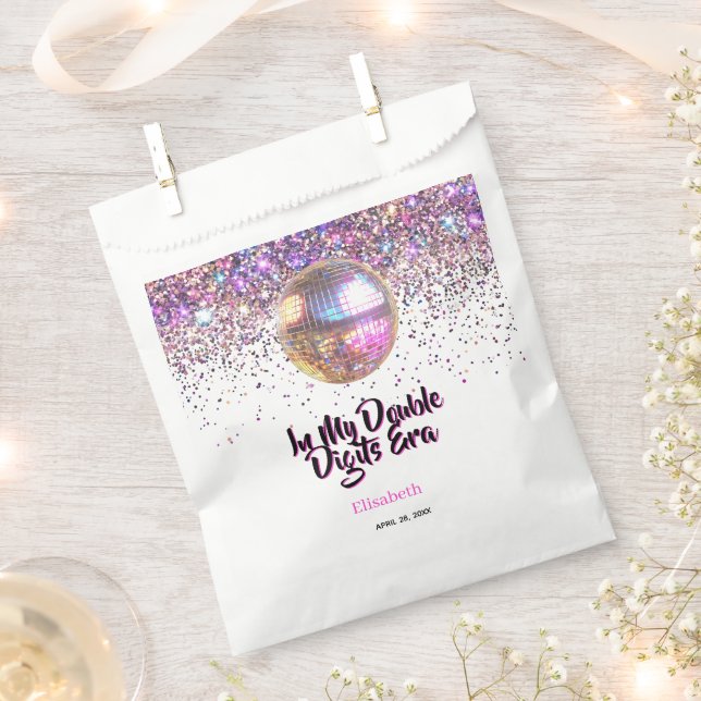 Rosa Disco-Trend in meiner Double-Digits-Ära Gebur Geschenktütchen (Ausgeschnitten)