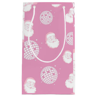Rosa Disco-Weihnachtsmann Kleine Geschenktüte