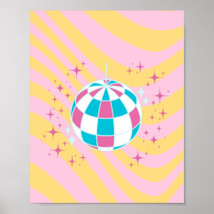 Rosa Diskothek, Party Art, Preppy, Preppy Style Poster