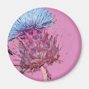 rosa Distel Magnet