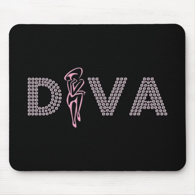 Rosa Diva Mousepad (Vorne)