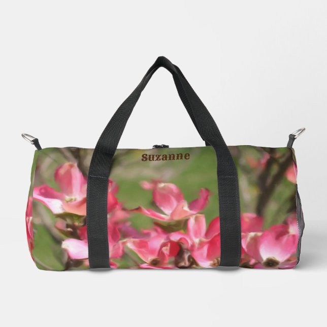 Rosa Dogwood-Blume blüht Duffle Bag (Vorderseite)