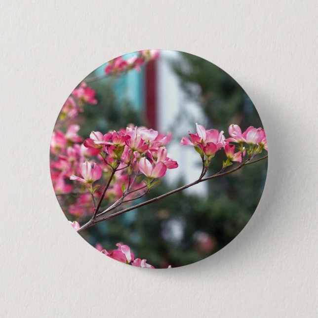 Rosa Dogwood Button (Vorderseite)