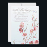 Rosa Dogwood Geburtstagsparty Einladung<br><div class="desc">Lieblich zu versenden und zu empfangen, eine weibliche Geburtstagsfeier Einladung eines Dogwood Zweiges, das perfekt für jedes Alter ist. Die Karte lässt sich leicht mit Ihren Formulierungen, Schriftart, Schriftart und der Auswahl von sechs Papiersorten anpassen. Nicht genau das, was Sie suchen? Alle unsere Produkte können auf Ihre Bedürfnisse zugeschnitten werden,...</div>