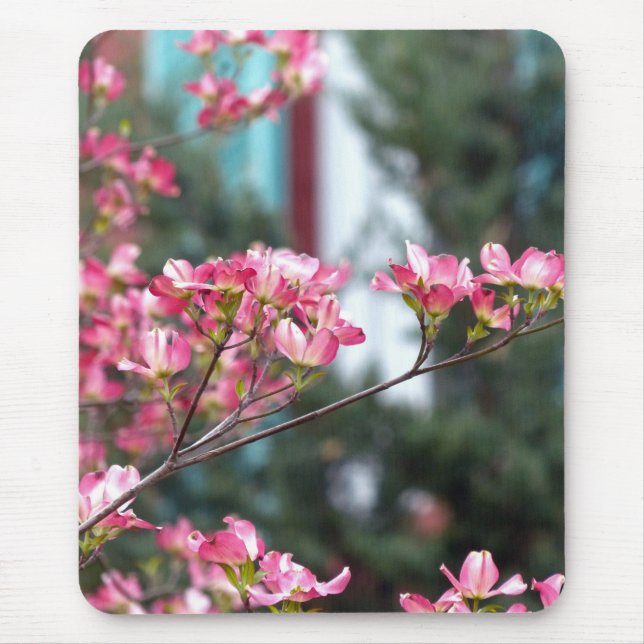 Rosa Dogwood Mousepad (Vorne)
