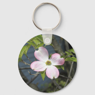 Rosa Dogwood Schlüsselanhänger
