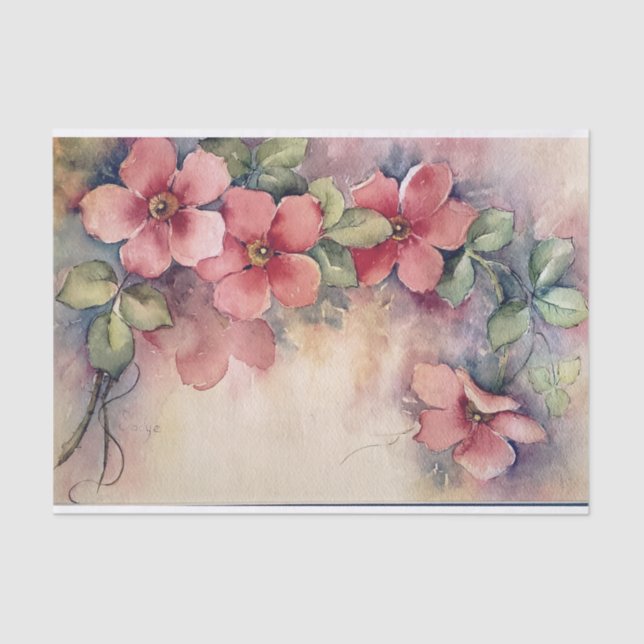 rosa Dogwood Seidenpapier (Vorderseite)