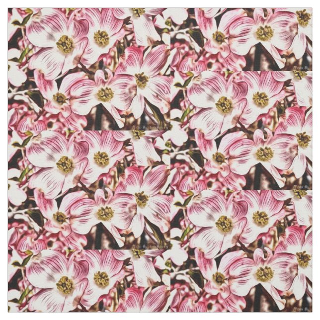 Rosa Dogwood-Stoff Stoff (Muster)