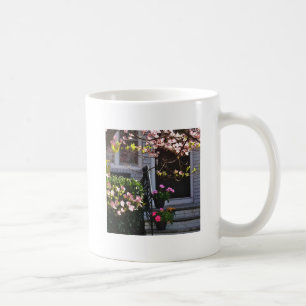 Rosa Dogwood und Pots of Geraniums Kaffeetasse