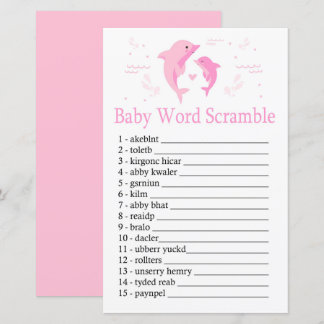 Rosa Dolphin Baby Wortspiel