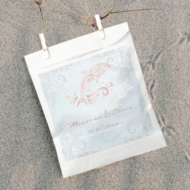 Rosa Dolphin Gastgeschenk Hochzeit Bags Geschenktütchen (Pink Dolphin Wedding Favor Bags)