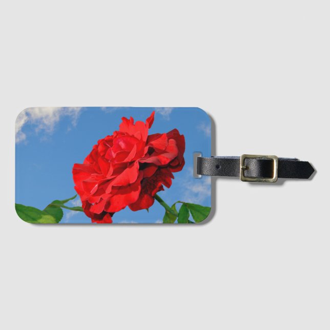 Rosa Don Juan mit blauem Himmel Gepäckanhänger (Vorderseite (Horizontal))