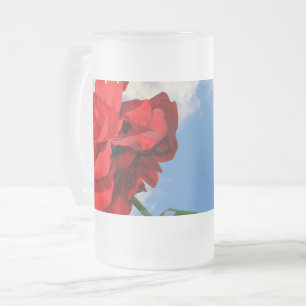 Rosa Don Juan mit einem blauen Himmel Becher Mattglas Bierglas