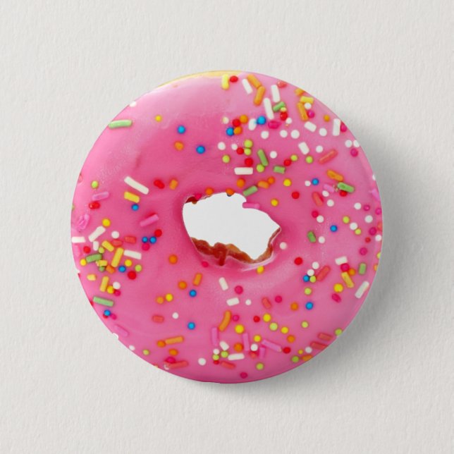 Rosa Donut Button (Vorderseite)