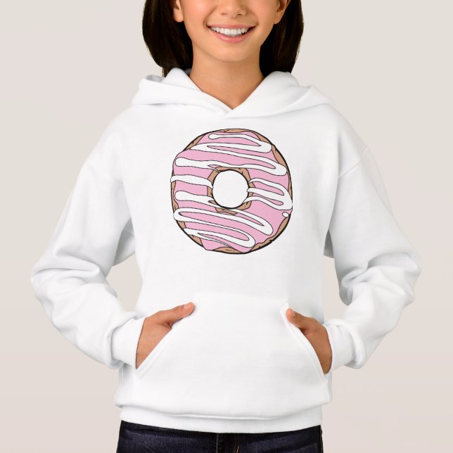 Rosa Donut, Doughnut, Glaze, Icing, Zuckerguss Hoodie (Vorderseite)