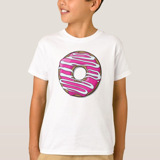 Rosa Donut, Doughnut, Icing, Zuckerguss, Glaze T-Shirt (Vorderseite)