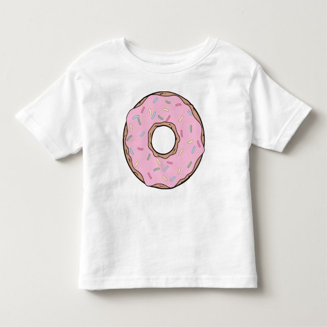 Rosa Donut, Doughnut, Zuckerguss, Eisen, Sprinklen Kleinkind T-shirt (Vorderseite)