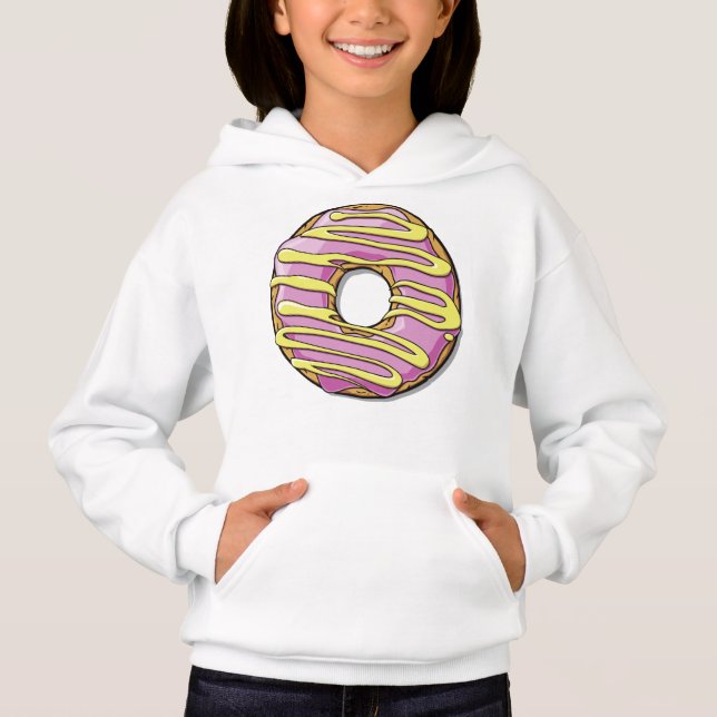 Rosa Donut, Doughnut, Zuckerguss, Icing, Glaze Hoodie (Vorderseite)
