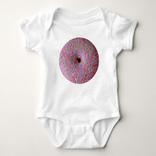 Rosa Donut mit Sprinklen Baby Strampler