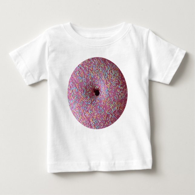 Rosa Donut mit Sprinklen Baby T-shirt (Vorderseite)