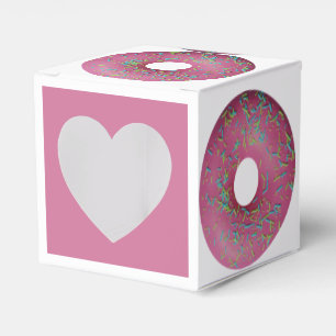 Rosa Donut mit Sprinklerkiste Geschenkschachtel