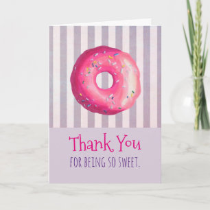Rosa Donut mit Streuseln Danke