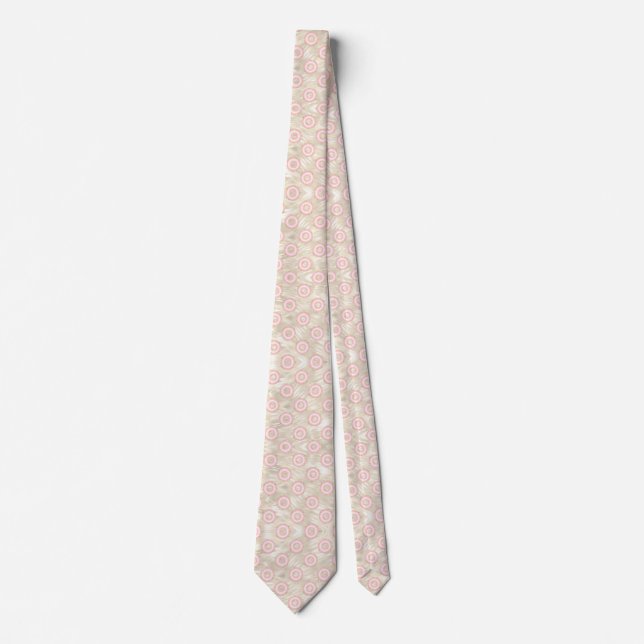 Rosa Donut Necktie für Groß oder Trauzeuge Krawatte (Vorderseite)