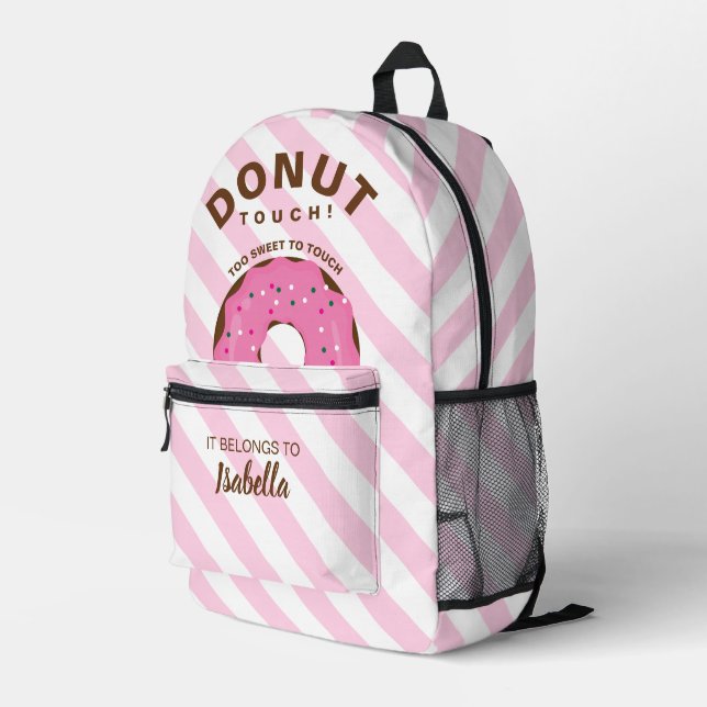Rosa Donut-Rucksack Bedruckter Rucksack (Rückseitige Ecke Rechts)