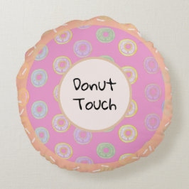 Rosa Donut Touch Rundkissen Rundes Kissen