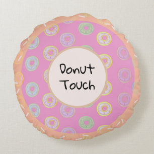 Rosa Donut Touch Rundkissen Rundes Kissen