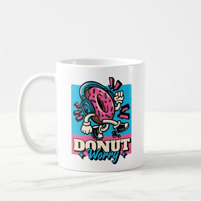 Rosa Donut Worry Kaffeetasse (Links)