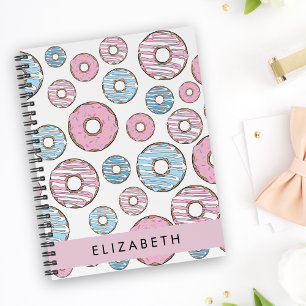 Rosa Donuts, blaue Donuts, Sprinklen, Ihr Name Planer