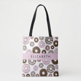 Rosa Donuts, braune Donuts, Sprinklen, Ihr Name