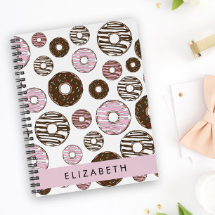 Rosa Donuts, braune Donuts, Sprinklen, Ihr Name Planer