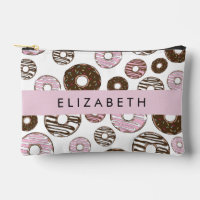 Rosa Donuts, braune Donuts, Sprinklen, Ihr Name