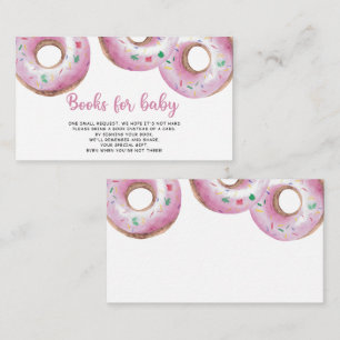 Rosa Donuts Bücher für das Baby Begleitkarte