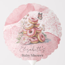 Rosa Donuts & Florale Schmetterlings-Girl-Baby-Par