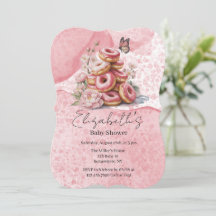 Rosa Donuts & Florale Schmetterlings-Girl-Baby-Par
