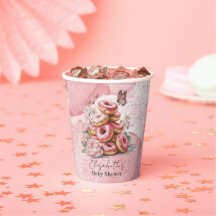 Rosa Donuts & Florale Schmetterlings-Girl-Baby-Par