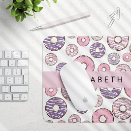 Rosa Donuts, Lila Donuts, Sprinklen, Ihr Name Mousepad