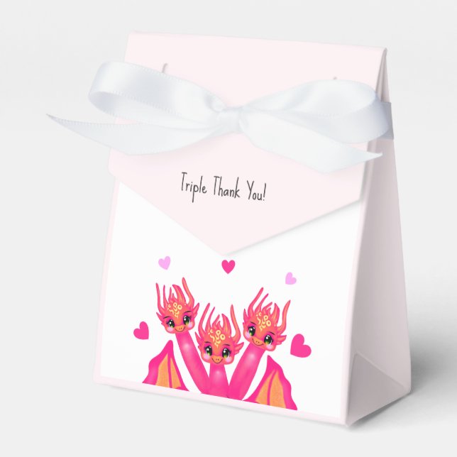 Rosa Drache  Geschenkschachtel (Vorderseite)