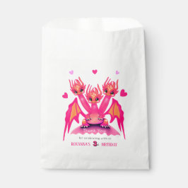 Rosa Drache Geschenktütchen