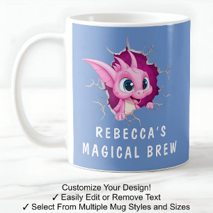 Rosa Drache In Einer Tasse! Fantasie-Drache- Neuhe Kaffeetasse