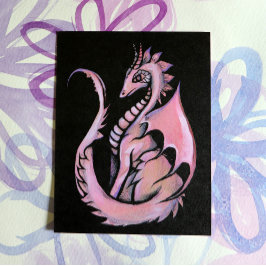 Rosa Drache                                        Postkarte