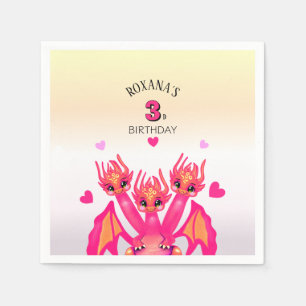 Rosa Drache Serviette