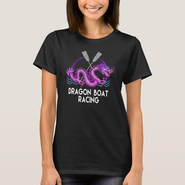 Rosa Dragon Boat Racing T-Shirt (Vorderseite)