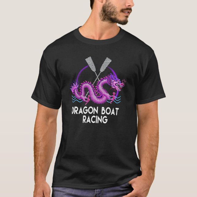 Rosa Dragon Boat Racing T - Shirt (Vorderseite)