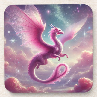 Rosa Dragon Getränkeuntersetzer