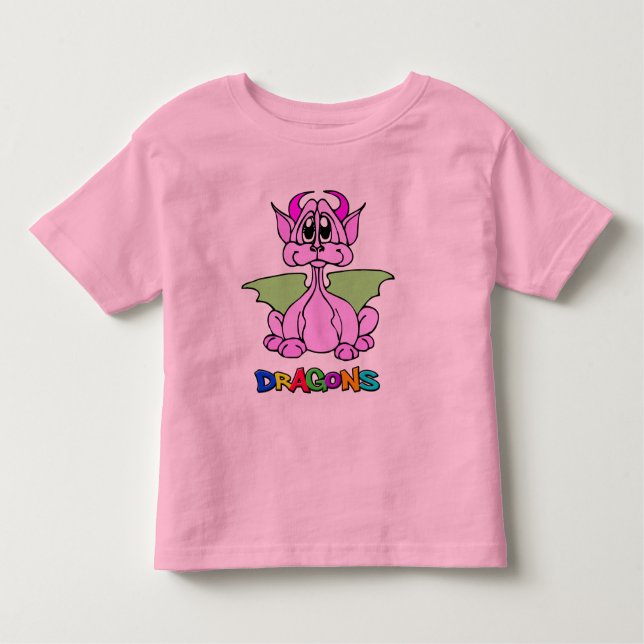Rosa Dragon Kleinkind T-shirt (Vorderseite)